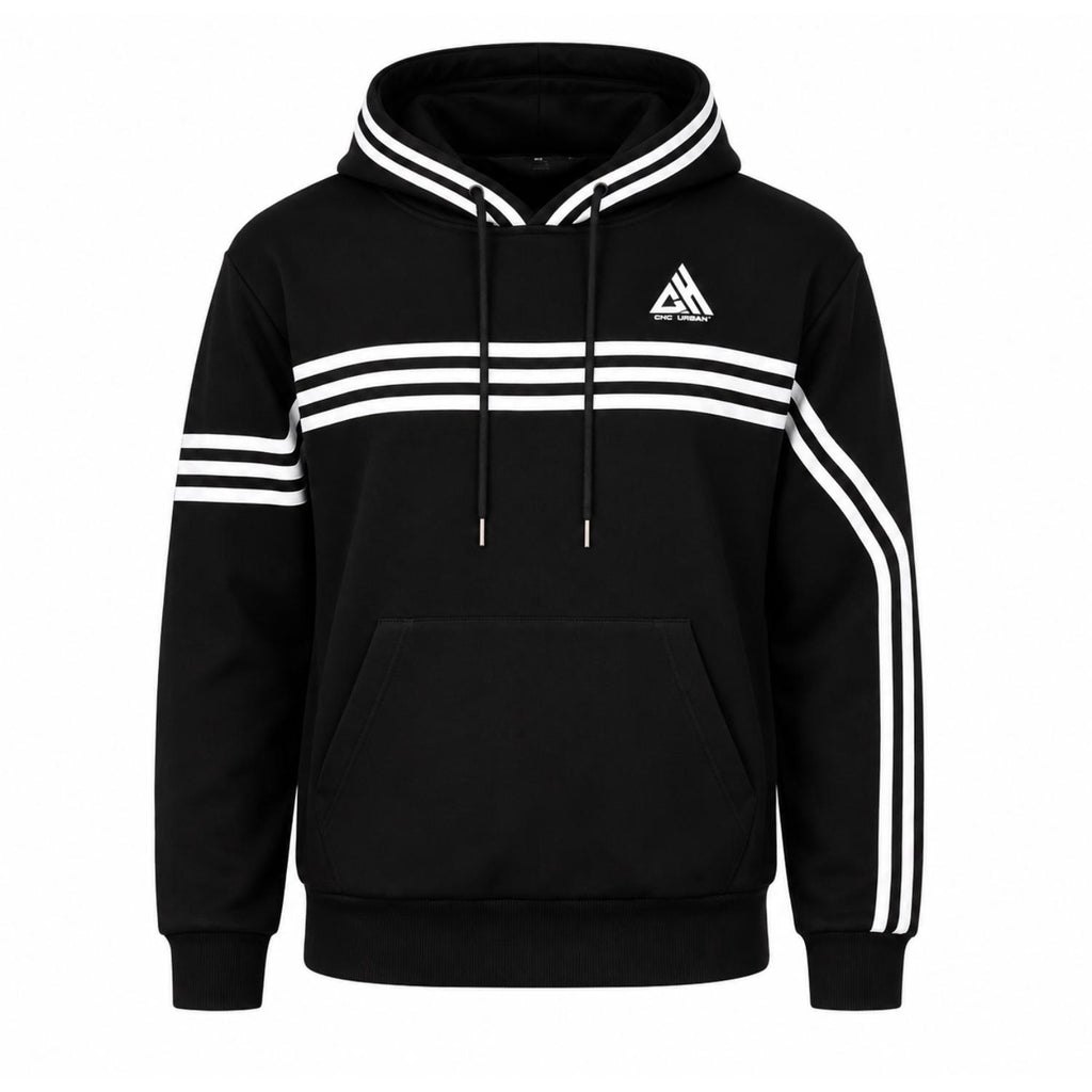 Urban Velocity Stripe Pullover Hoodie Unisex