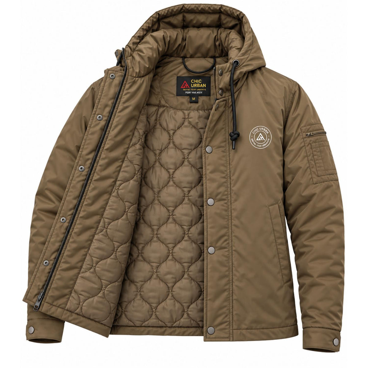 Northline Unisex Hooded Jacket – Khaki