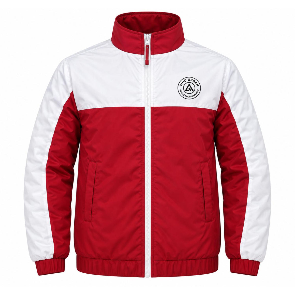 City Pulse Track Jacket – Red & White