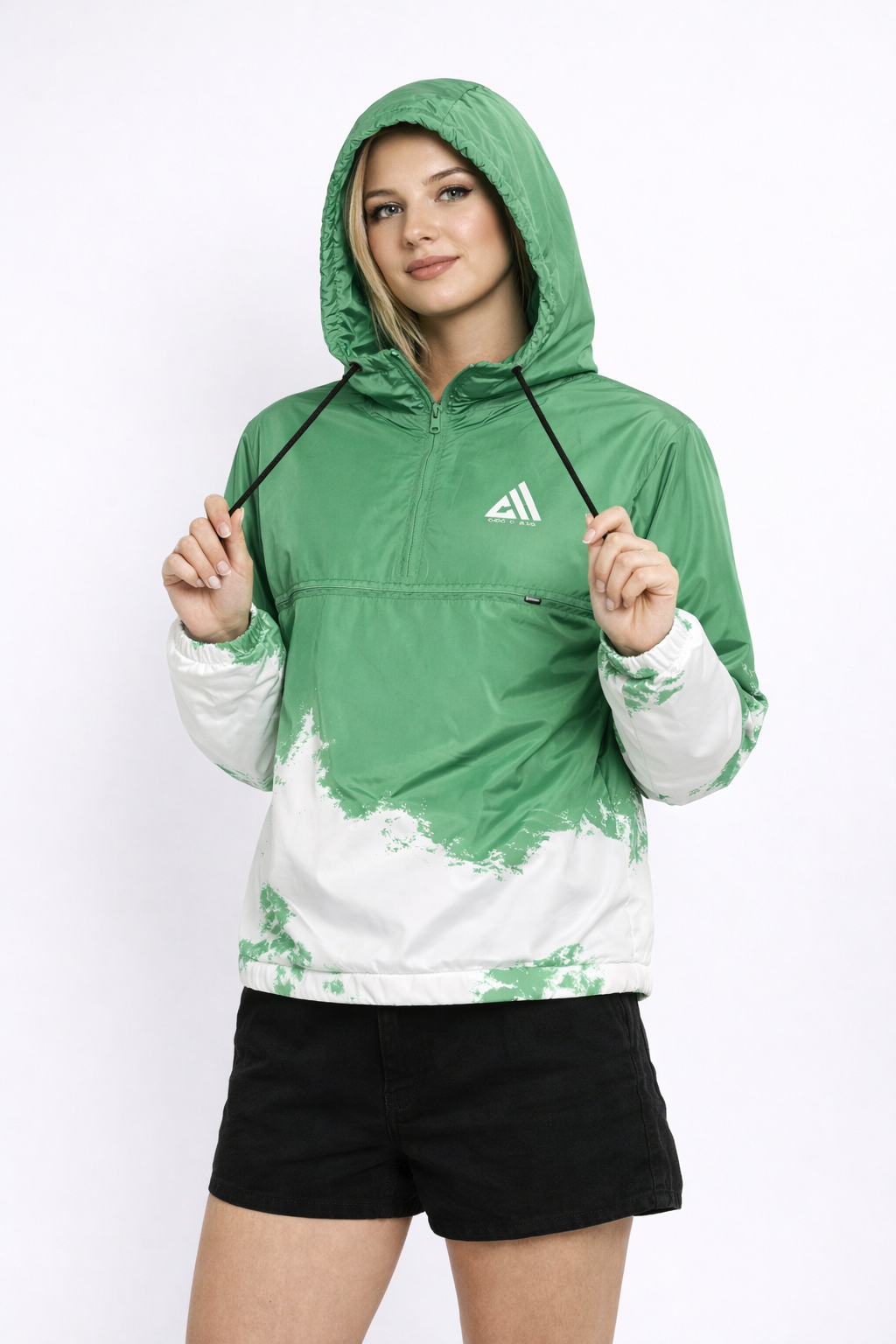 Ocean Crest Anorak-Forest Green Hoodie