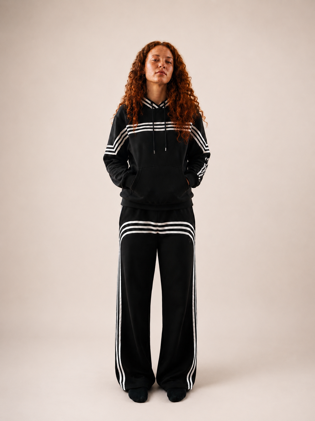 Urban Velocity Stripe Tracksuit Set