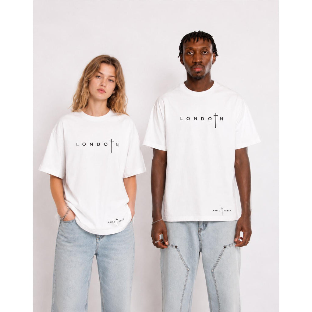 London Grace Oversized White T-Shirt