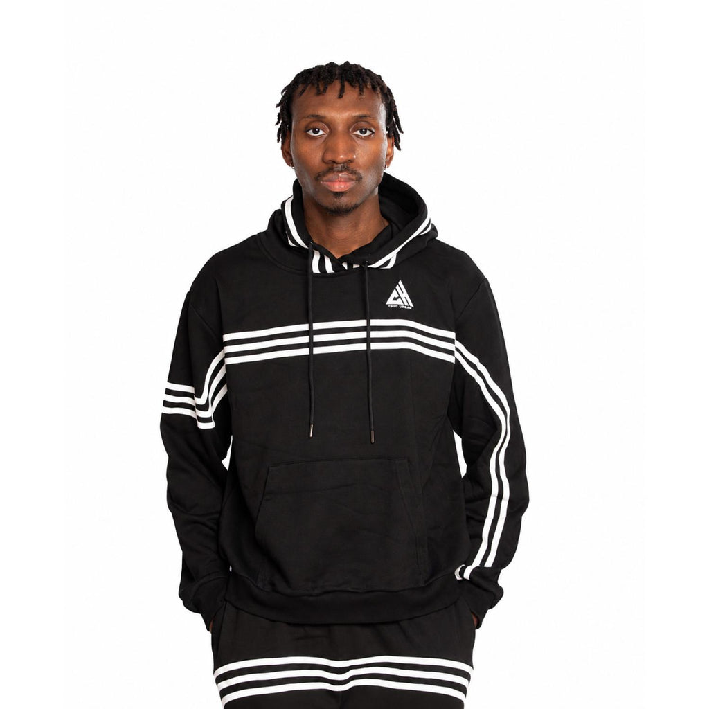 Urban Velocity Stripe Pullover Hoodie Unisex