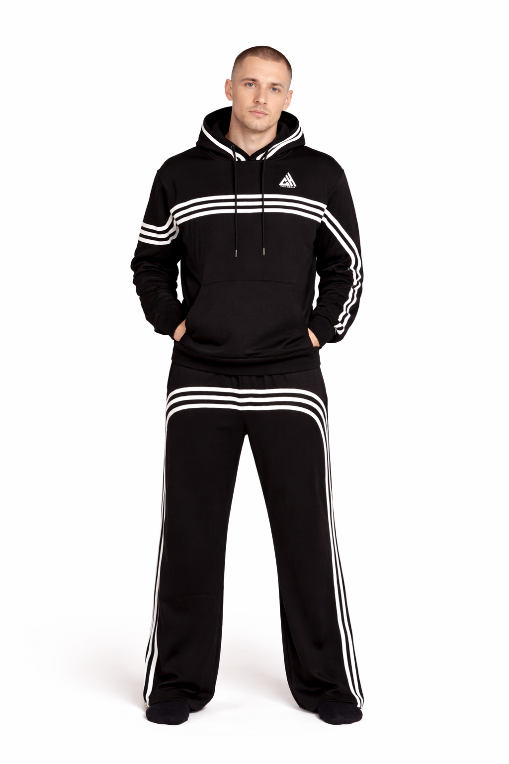 Urban Velocity Stripe Tracksuit Set