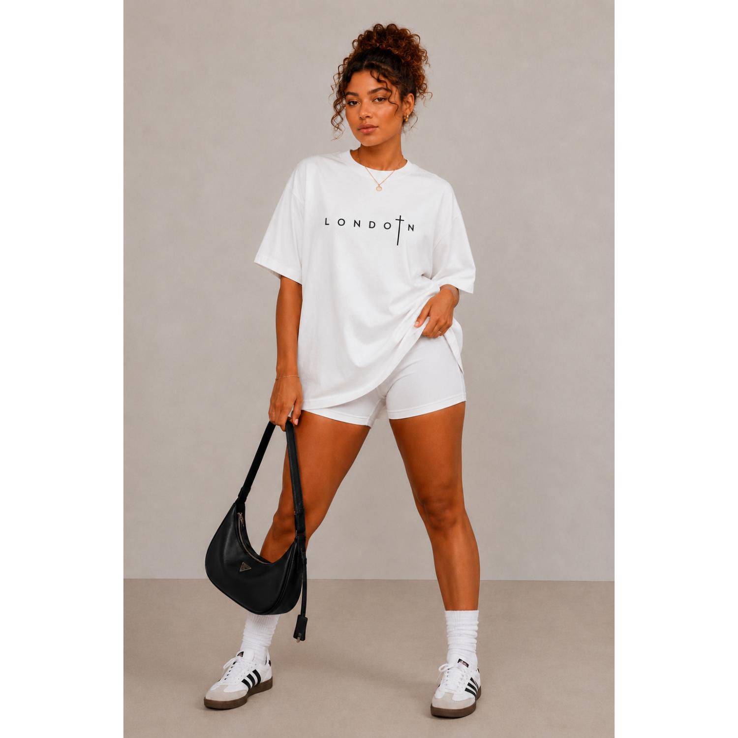 London Grace Oversized White T-Shirt