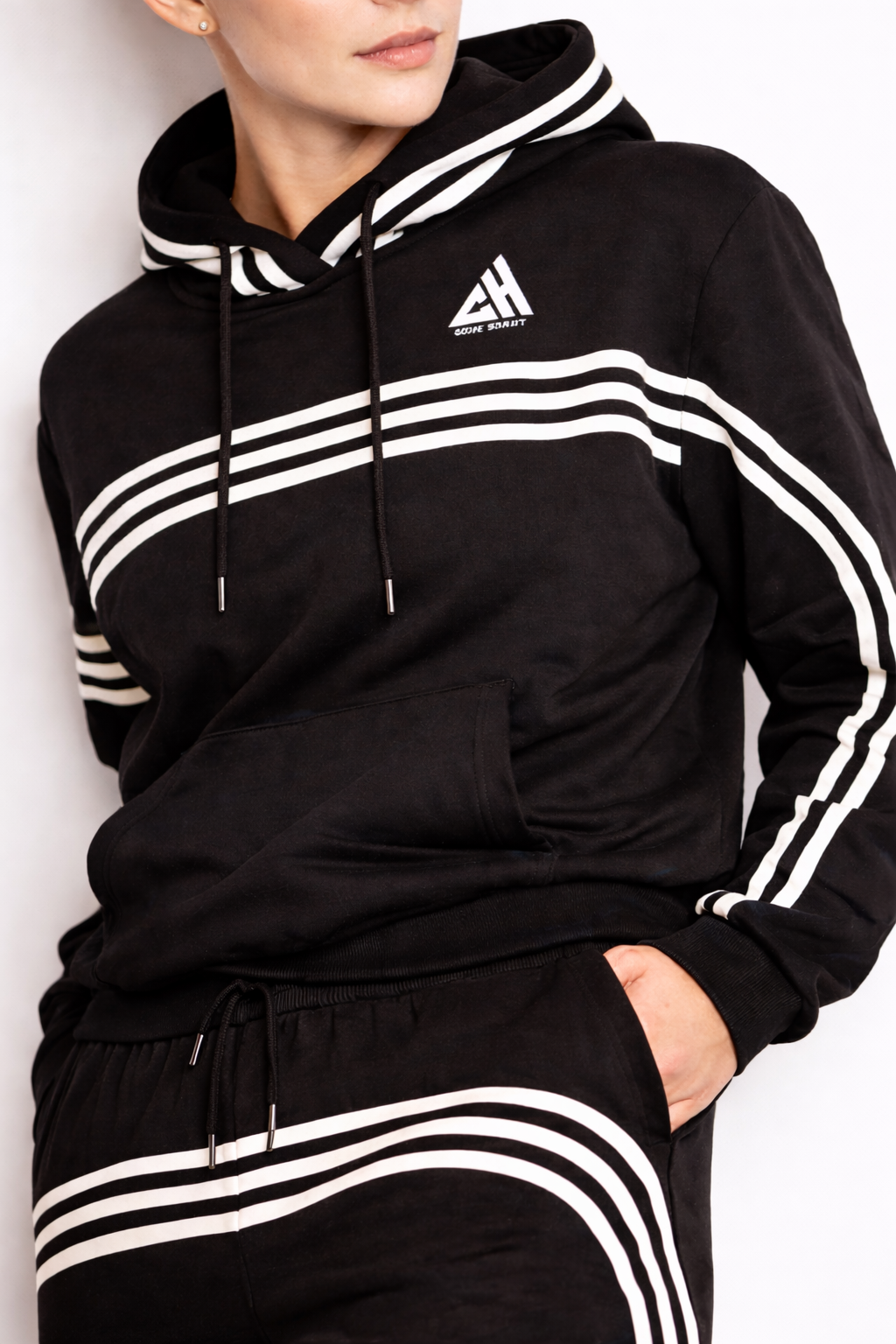 Urban Velocity Stripe Tracksuit Set