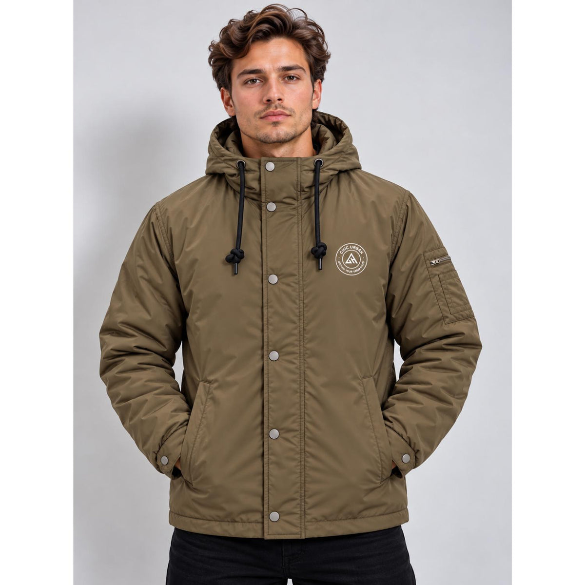 Northline Unisex Hooded Jacket – Khaki