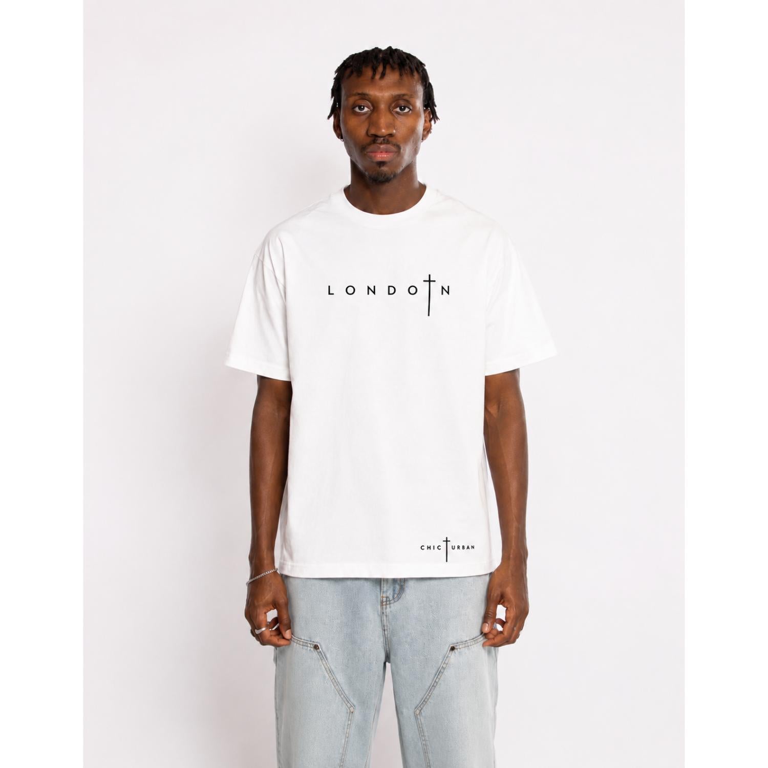 London Grace Oversized White T-Shirt