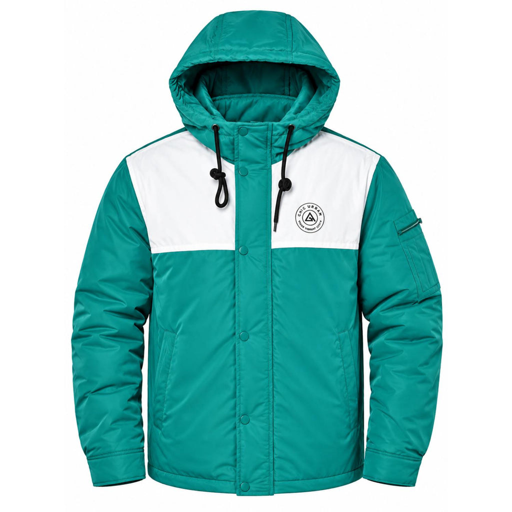 Northline Unisex Hooded Jacket – Green & White