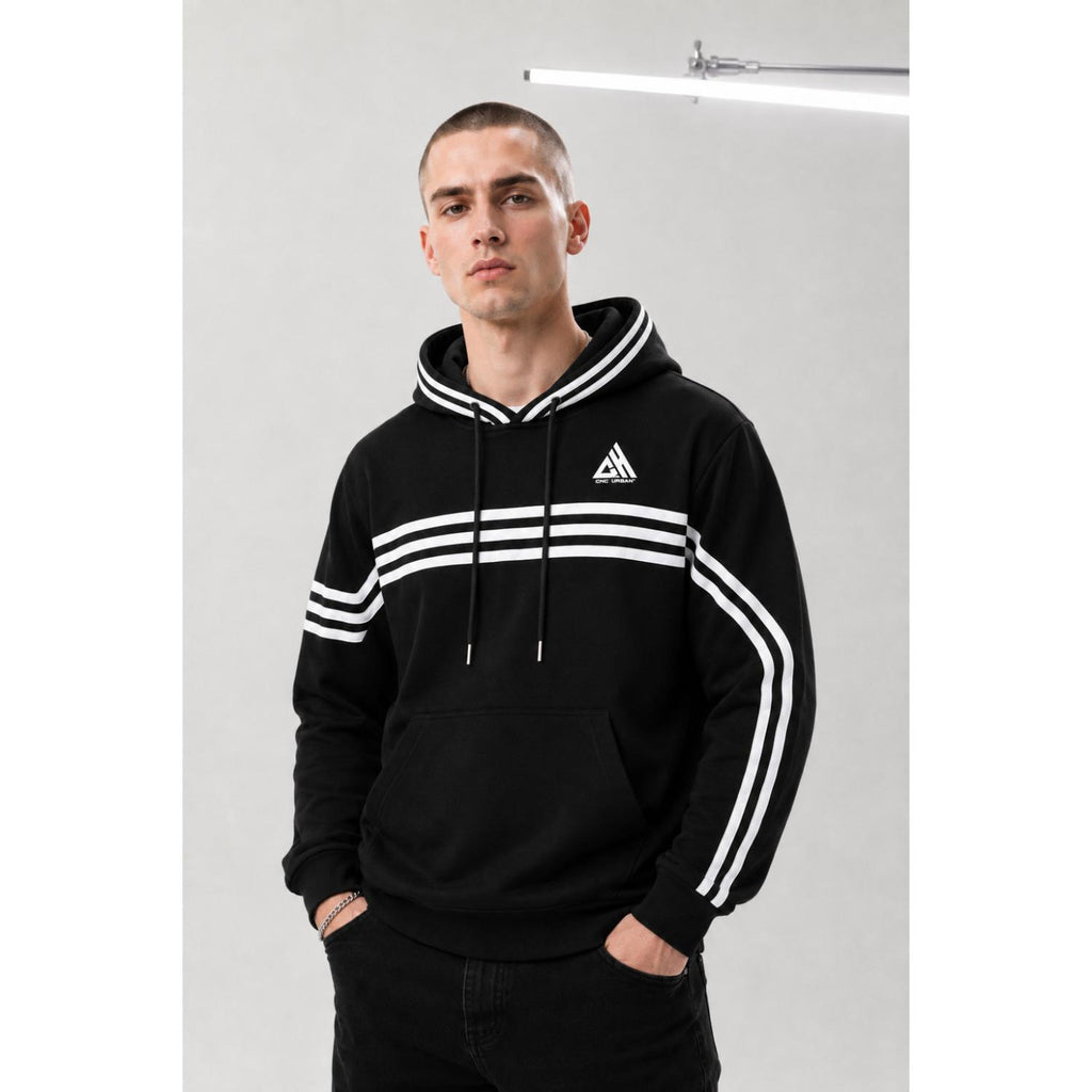 Urban Velocity Stripe Pullover Hoodie Unisex