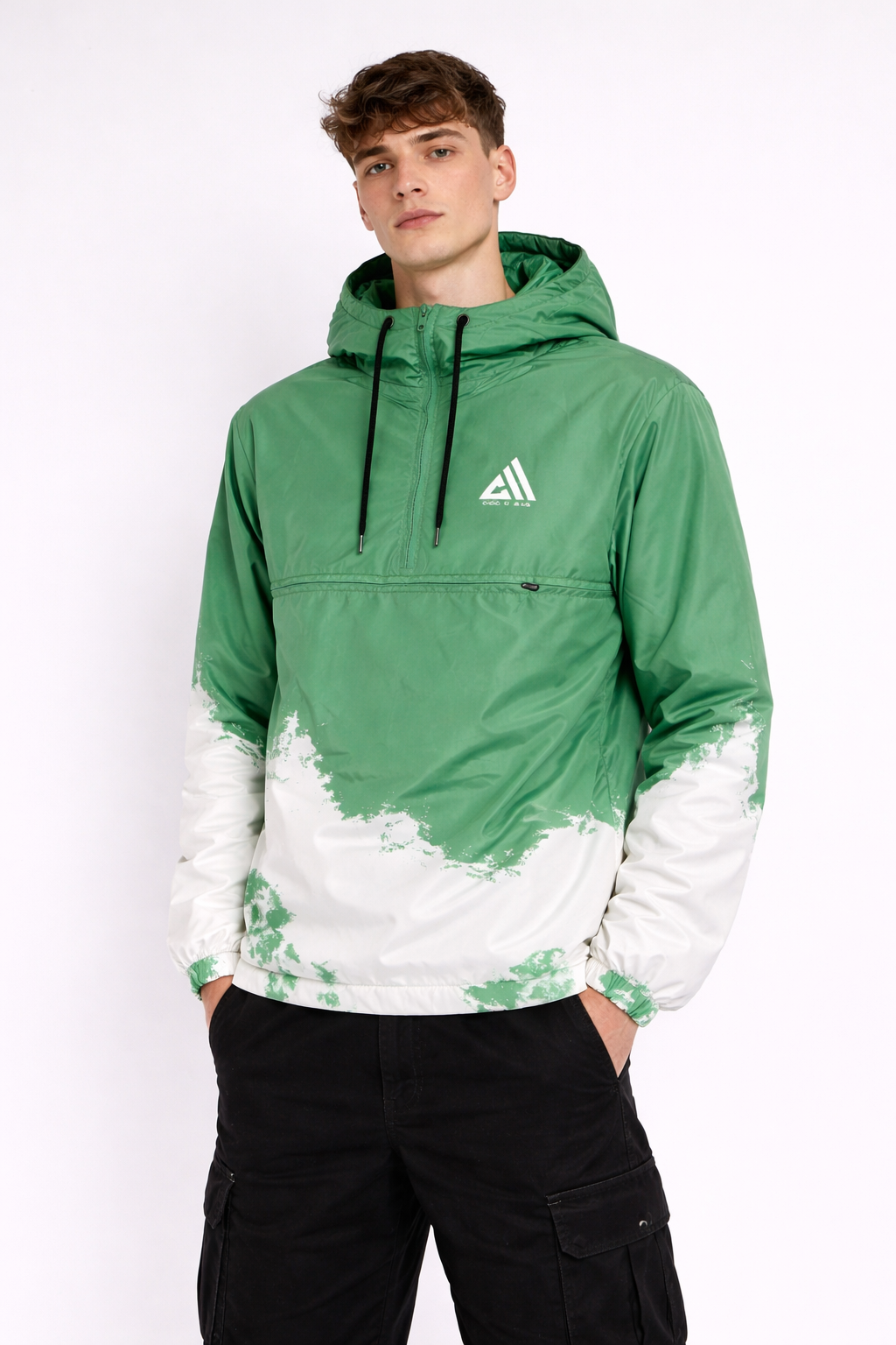 Ocean Crest Anorak-Forest Green Hoodie