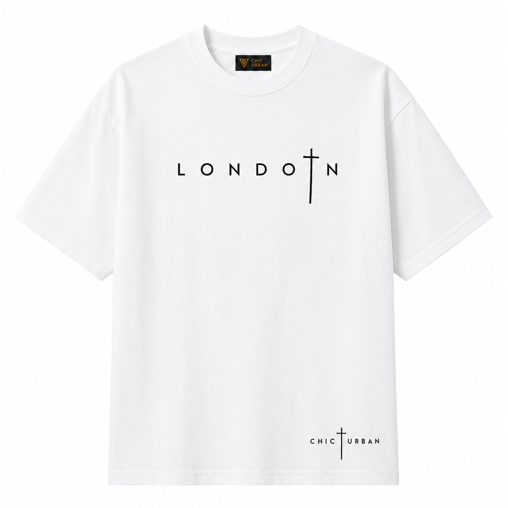 London Grace Oversized White T-Shirt