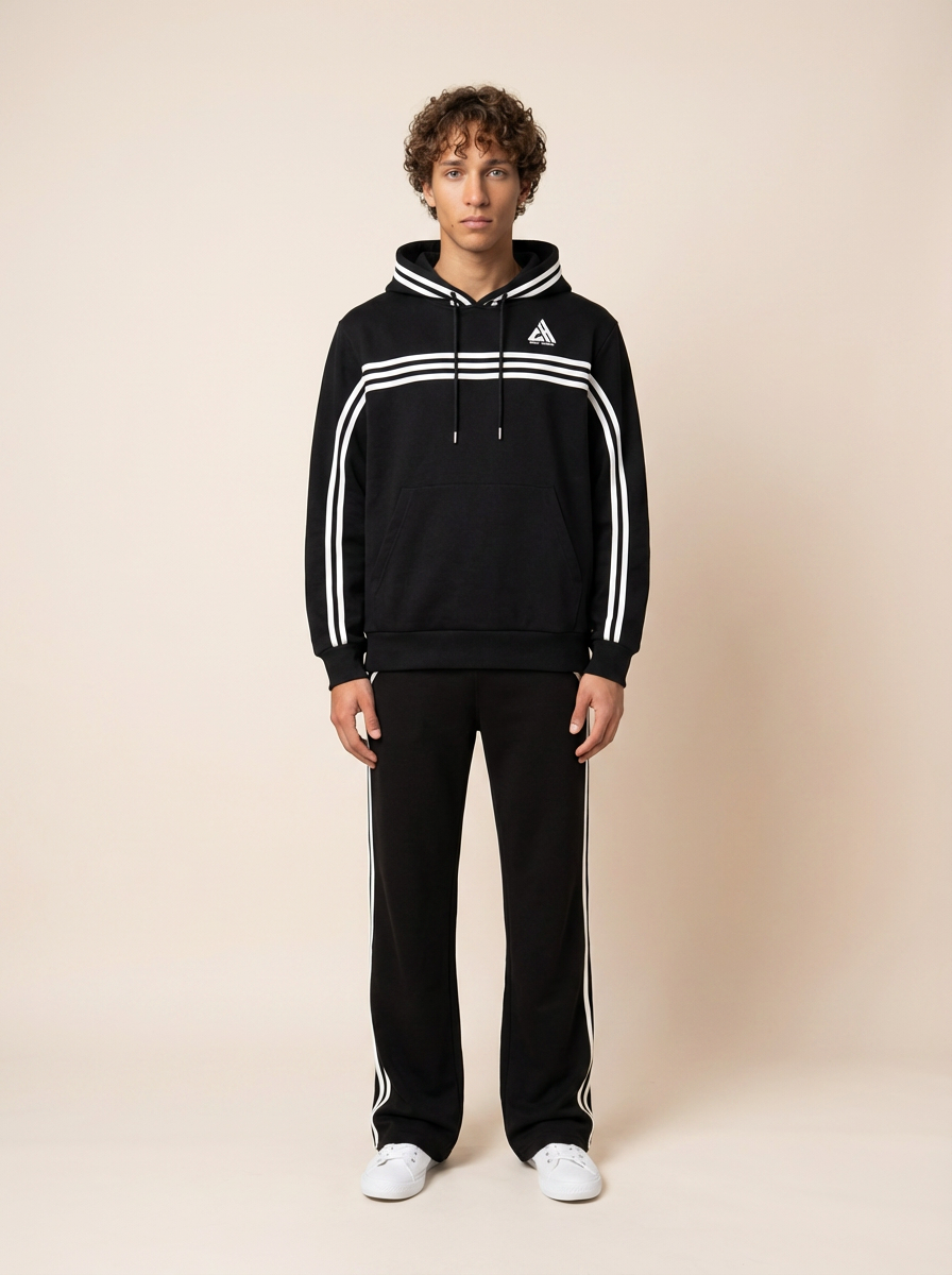 Urban Velocity Stripe Tracksuit Set