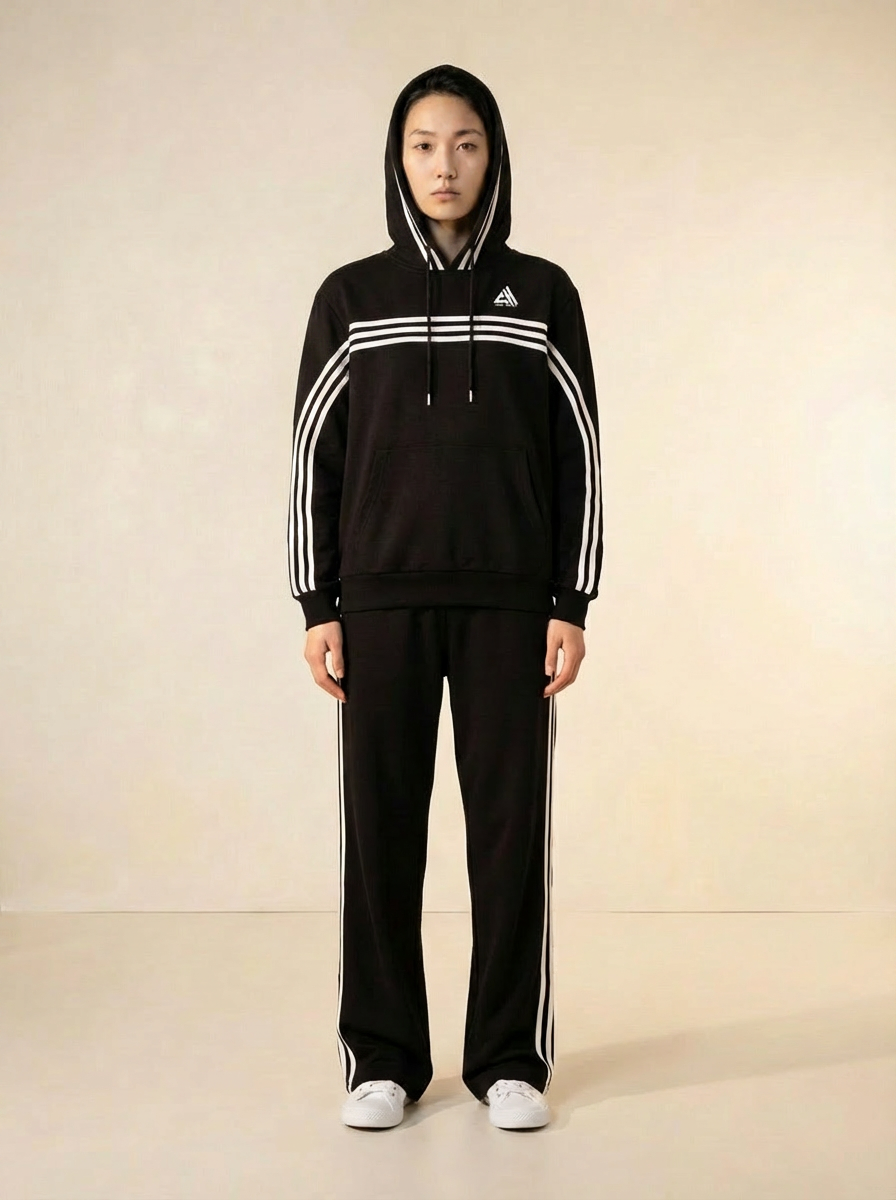 Urban Velocity Stripe Tracksuit Set