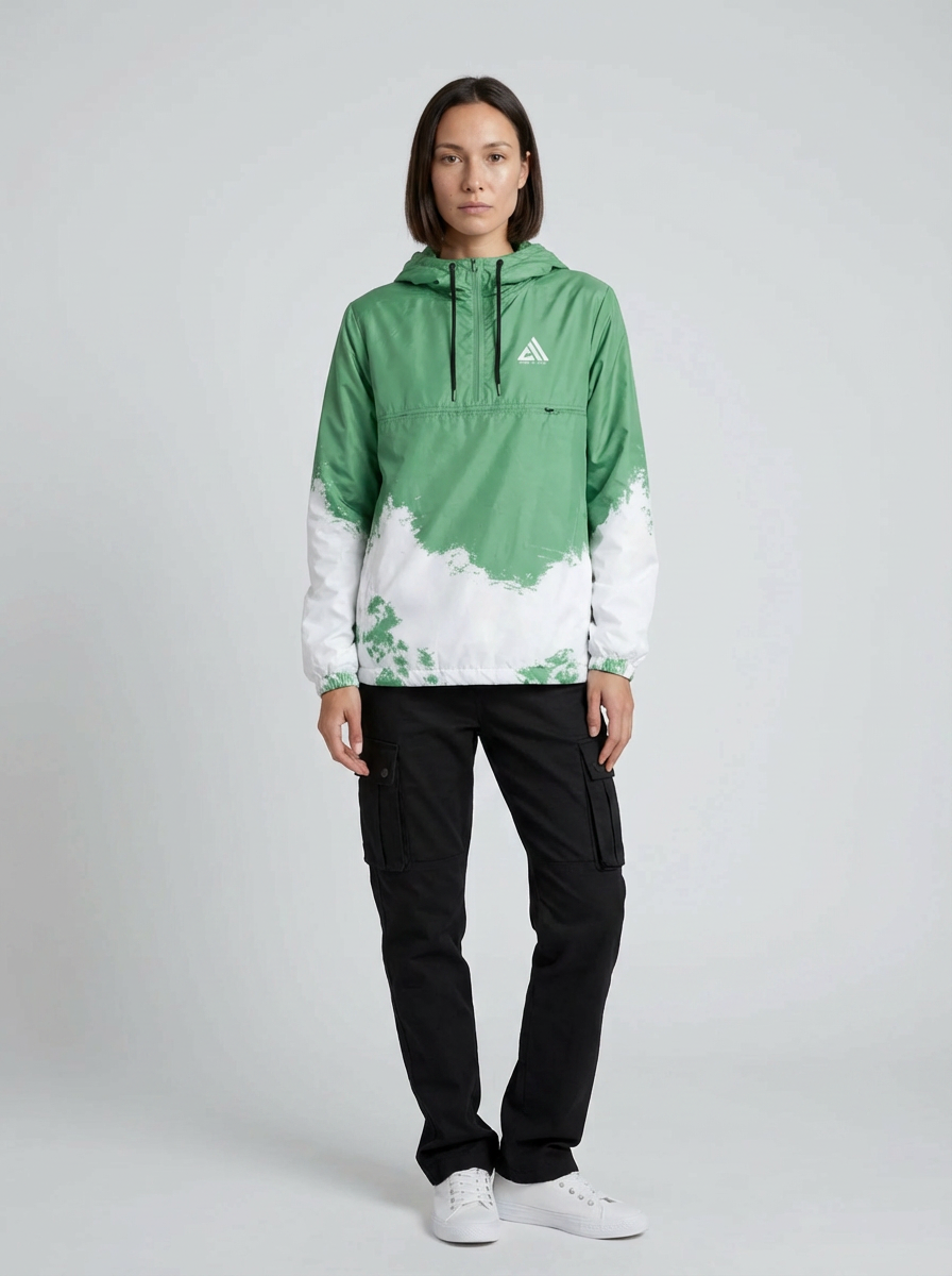 Ocean Crest Anorak-Forest Green Hoodie
