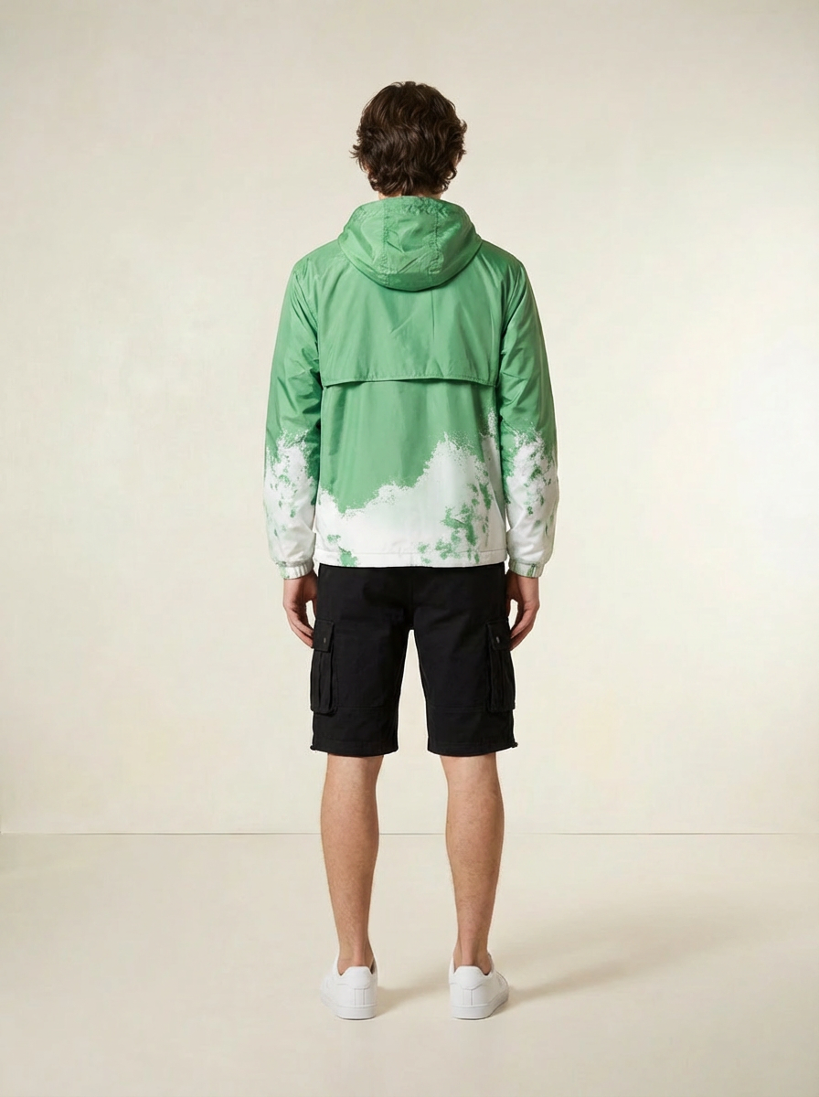 Ocean Crest Anorak-Forest Green Hoodie